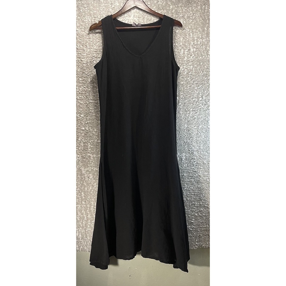 Cottonways Cotton Gauze Midi Dress Asymmetrical Hem 1, S, M Boho Coastal Preppy